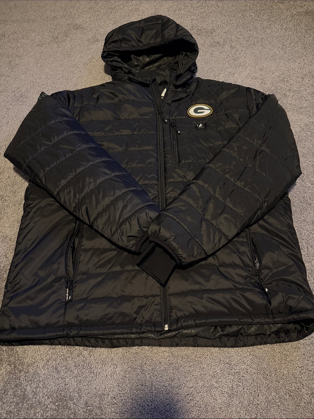 NEW: Green Bay Packers ActionHeat 5V Battery Heated Insulated Hooded Jacket